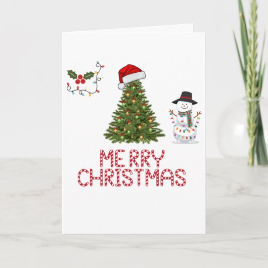 Vrolijk kerstfeest feestdagen kaart (Voorkant)