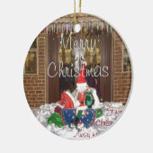 Vrolijk kerstfeest Feestdagen weg van huis Collect Keramisch Ornament (Links)