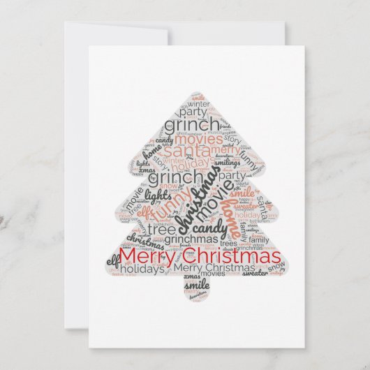 Vrolijk kerstfeest feestdagenkaart (Voorkant)