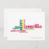 Vrolijk kerstfeest feestdagenkaart (Voorkant / Achterkant)