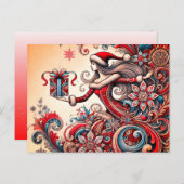 Vrolijk kerstfeest feestdagenkaart (Voorkant / Achterkant)