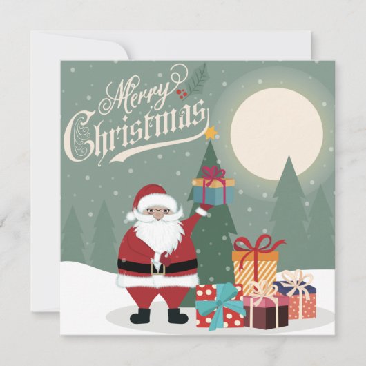 Vrolijk kerstfeest feestdagenkaart (Voorkant)