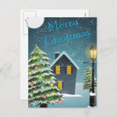 Vrolijk kerstfeest feestdagenkaart (Voorkant / Achterkant)