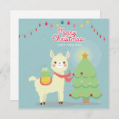 Vrolijk kerstfeest feestdagenkaart (Voorkant / Achterkant)