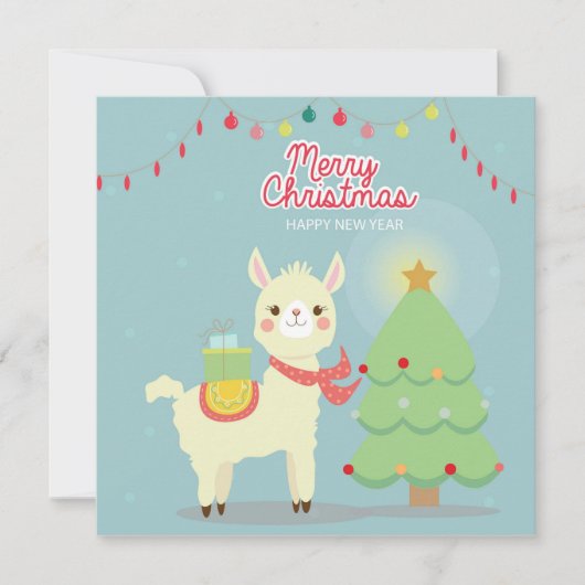 Vrolijk kerstfeest feestdagenkaart (Voorkant)