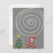 Vrolijk kerstfeest feestdagenkaart (Voorkant / Achterkant)