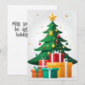 Vrolijk kerstfeest feestdagenkaart (Voorkant / Achterkant)