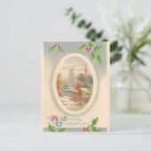  vrolijk kerstfeest feestdagenkaart (Staand voorkant)