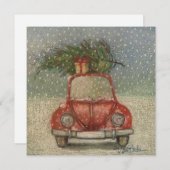 Vrolijk kerstfeest. feestdagenkaart (Voorkant / Achterkant)