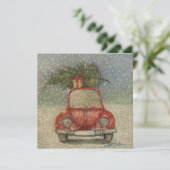 Vrolijk kerstfeest. feestdagenkaart (Staand voorkant)