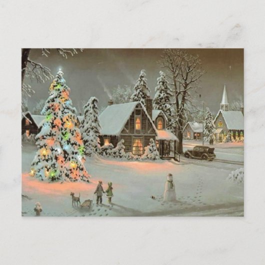 Vrolijk kerstfeest feestdagenkaart (Voorkant)