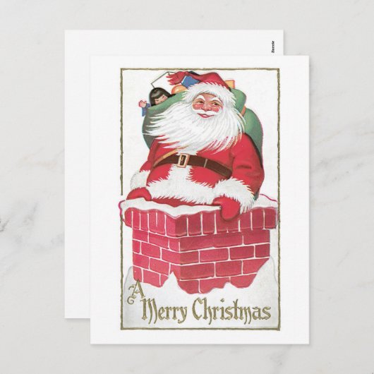 Vrolijk kerstfeest feestdagenkaart (Voorkant / Achterkant)