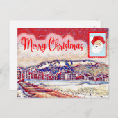 Vrolijk kerstfeest feestdagenkaart (Voorkant / Achterkant)