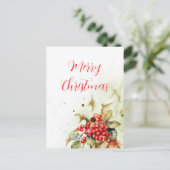 Vrolijk kerstfeest feestdagenkaart (Staand voorkant)