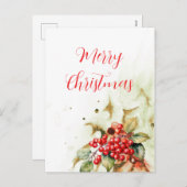 Vrolijk kerstfeest feestdagenkaart (Voorkant / Achterkant)