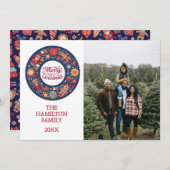 Vrolijk kerstfeest feestdagenkaart (Voorkant / Achterkant)