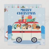 Vrolijk kerstfeest feestdagenkaart (Voorkant / Achterkant)