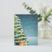 Vrolijk kerstfeest feestdagenkaart (Staand voorkant)