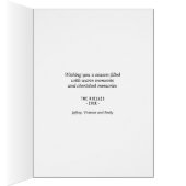 Vrolijk Kerstfeest Feestelijk gebladerte Art Deco  (Binnen (Rechts))