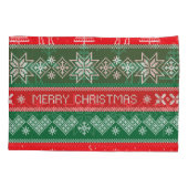 Vrolijk kerstfeest: feestelijk patroon. kussensloop (Achterkant)