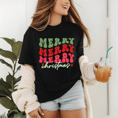 Vrolijk Kerstfeest Feestelijke Feestdagen Moderne Tri-Blend Shirt