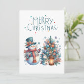 vrolijk kerstfeest | Feestelijke feestelijke groet (Staand voorkant)