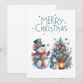 vrolijk kerstfeest | Feestelijke feestelijke groet (Voorkant / Achterkant)