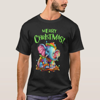 Vrolijk Kerstfeest Feestelijke Lichten Schattige O T-shirt