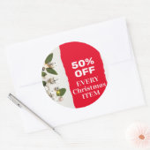 Vrolijk Kerstfeest Feestelijke Vakantie Gift Desig Ronde Sticker (Envelop)