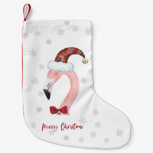 Vrolijk kerstfeest Flamingo Santa Modern Kerstmis Kleine Kerstsok