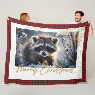 Vrolijk kerstfeest fleece deken