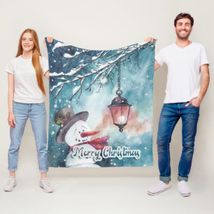 Vrolijk kerstfeest fleece deken