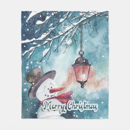 Vrolijk kerstfeest fleece deken (Voorkant)