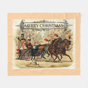 Vrolijk kerstfeest fleece deken