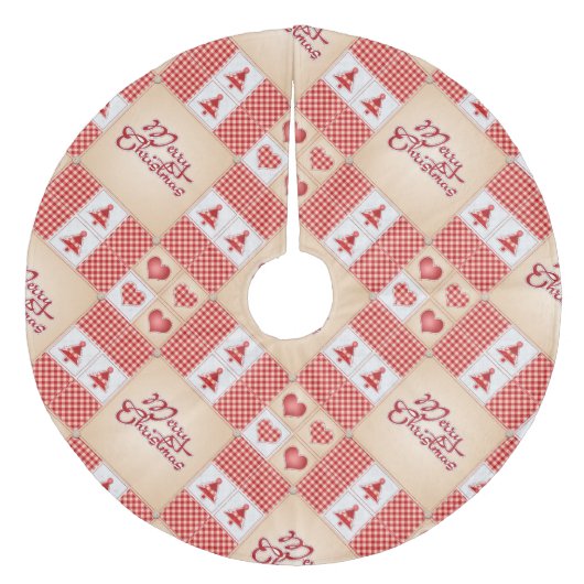 Vrolijk kerstfeest fleece kerstboom rok (Voorkant)