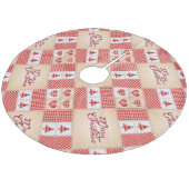 Vrolijk kerstfeest fleece kerstboom rok (Gekanteld)
