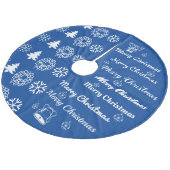 Vrolijk kerstfeest fleece kerstboom rok (Gekanteld)