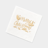 Vrolijk kerstfeest folie servetten (Links)