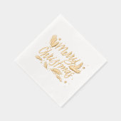 Vrolijk kerstfeest folie servetten (Rechts)