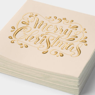 Vrolijk kerstfeest folie servetten