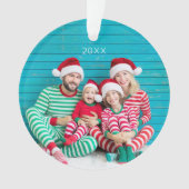 Vrolijk Kerstfeest Foto Acryl Ornament (voorkant)
