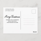 Vrolijk kerstfeest Foto Modern Red Briefkaart (Achterkant)