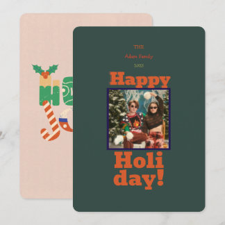 Vrolijk Kerstfeest Foto Vakantie Kaart! Kaart