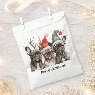 Vrolijk Kerstfeest Franse Bulldog Rendieren Honden Bedankzakje