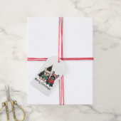 Vrolijk Kerstfeest Franse Bulldogs Cadeaulabel (Met Touw)