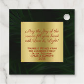 vrolijk kerstfeest! Fun Bauble Foto Lijst Gift Lab Bedankjes Labels (Achterkant)