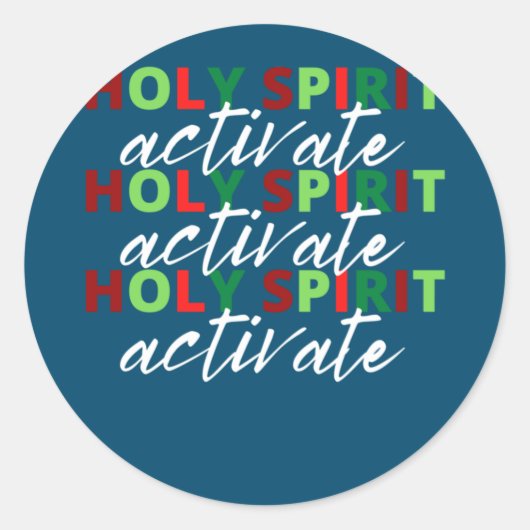 Vrolijk kerstfeest Funny Heilige Geest Activeren Ronde Sticker (Voorkant)