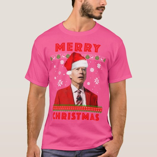 Vrolijk kerstfeest Funny Joe Biden T-shirt (Voorkant)