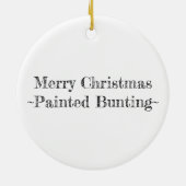Vrolijk kerstfeest ~gebilderd Bunting~ keramisch s Ornament (Achterkant)