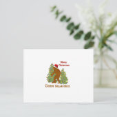 Vrolijk kerstfeest gegaan Squatchin Feestdagenkaart (Staand voorkant)